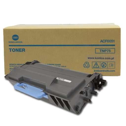 Cartuș toner Konica Minolta TNP75, compatibil cu diverse imprimante, asigurând calitate superioară a imprimării.