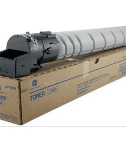 Cartus toner TN628, compatibil cu imprimantele Konica Minolta, ambalat în cutie, ideal pentru utilizare în birouri.
