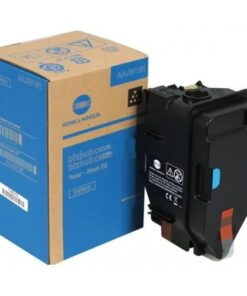 Cartus toner Konica Minolta TNPK-1 pentru imprimante, culoare neagră, ambalat în cutie albastră.