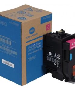 Cartus toner Konica Minolta TN-PB1M, compatibil cu diverse imprimante, culoare magenta, ambalat în cutie originală.