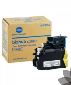 Cartuș toner galben pentru imprimanta Konica Minolta bizhub C3100P, model TNP50Y, ideal pentru imprimare de calitate.