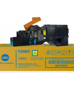 Cartus toner Konica Minolta TN-P93Y pentru imprimante bizhub C3100i, cu cod de produs AE1Y251, fabricat în Japonia.