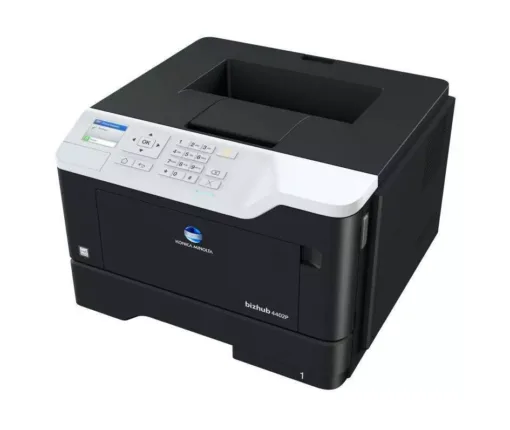 Imprimantă laser Konica Minolta bizhub 4400P, compactă și eficientă, ideală pentru birouri mici și medii, cu funcții avansate de imprimare.