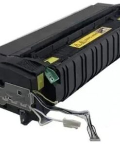 Cartus toner negru compatibil pentru imprimante laser, cu conexiuni electrice și etichete de siguranță.