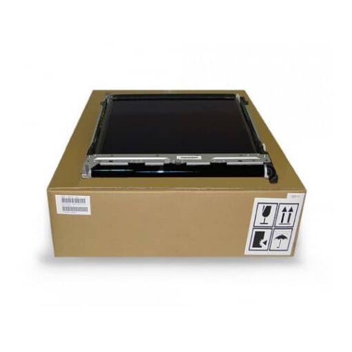 Cutie de transport pentru ecran LCD de laptop, cu etichete de manipulare și cod de bare, protejând produsul în timpul livrării.
