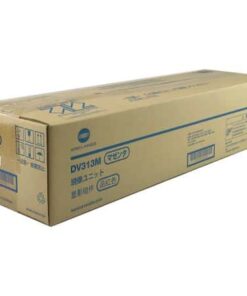 Cutie de toner DV313M, produs original pentru imprimante, ambalaj de carton cu detalii tehnice.