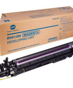 Unitate de dezvoltare magenta DV512M pentru imprimante Konica Minolta, compatibilă cu diverse modele, asigurând calitate ridicată a imprimării.