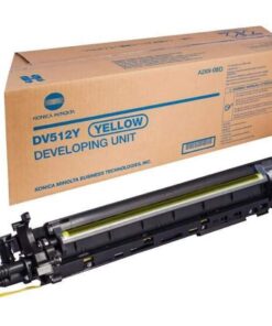 Unitate de dezvoltare DV512Y galben pentru imprimante Konica Minolta, compatibilă cu diverse modele, asigurând calitate în imprimare.